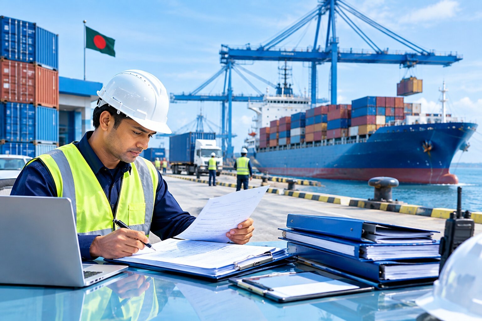 Customs clearance and regulatory documentation services for ships in Bangladesh