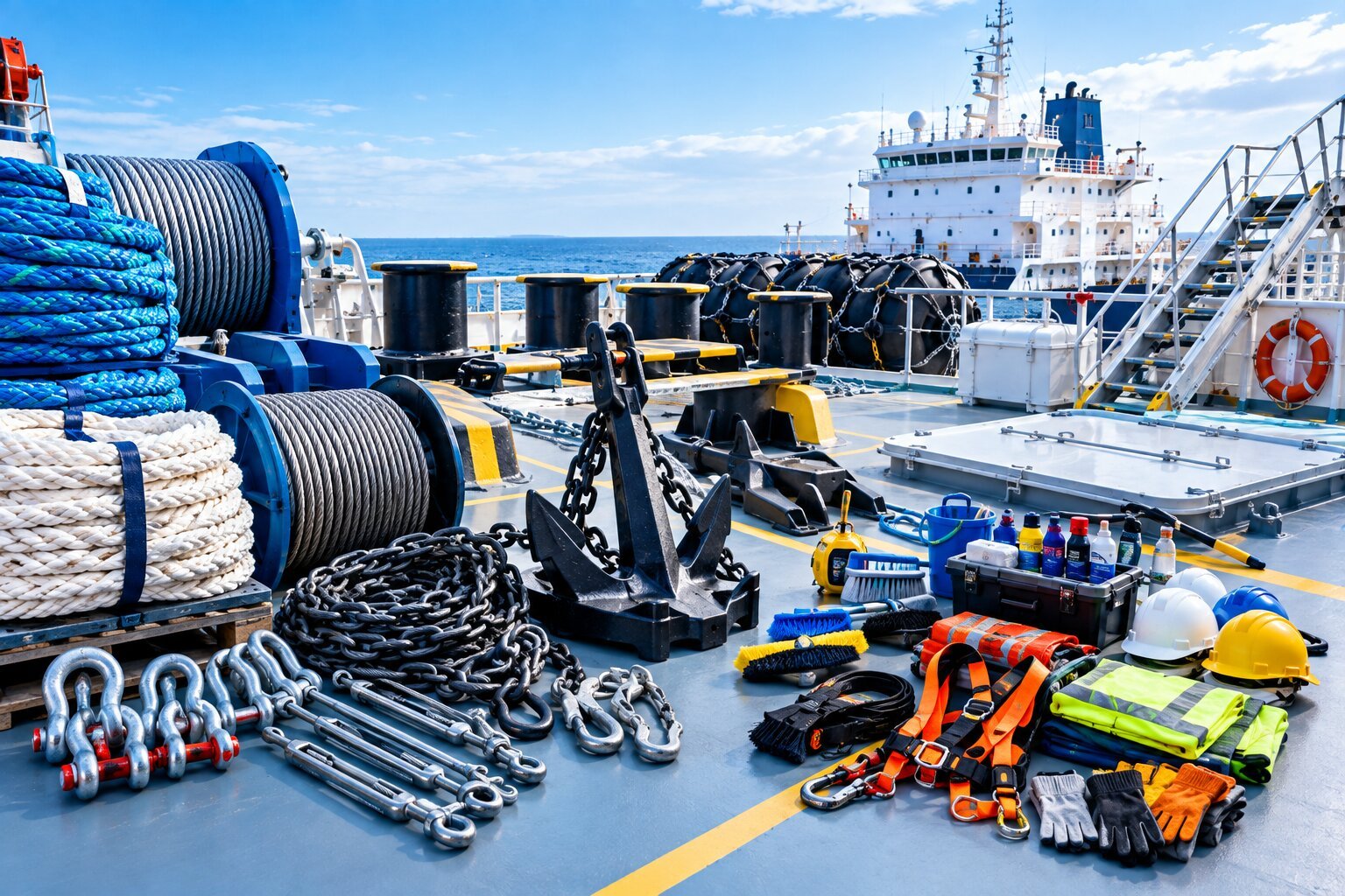 Marine deck equipment and deck store supplies by OceanGate Marine International