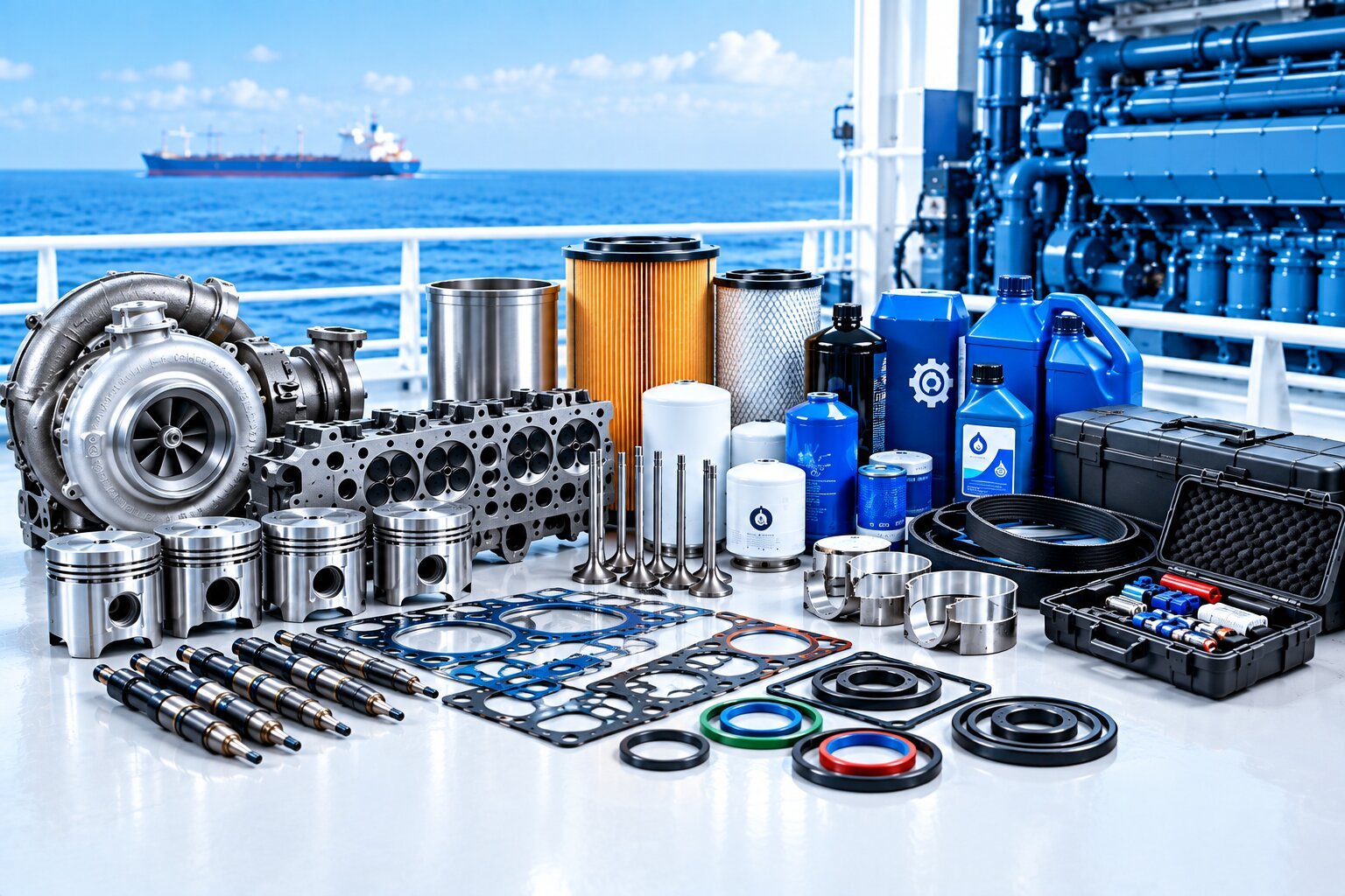 Marine engine spare parts and components supplied by OceanGate Marine International