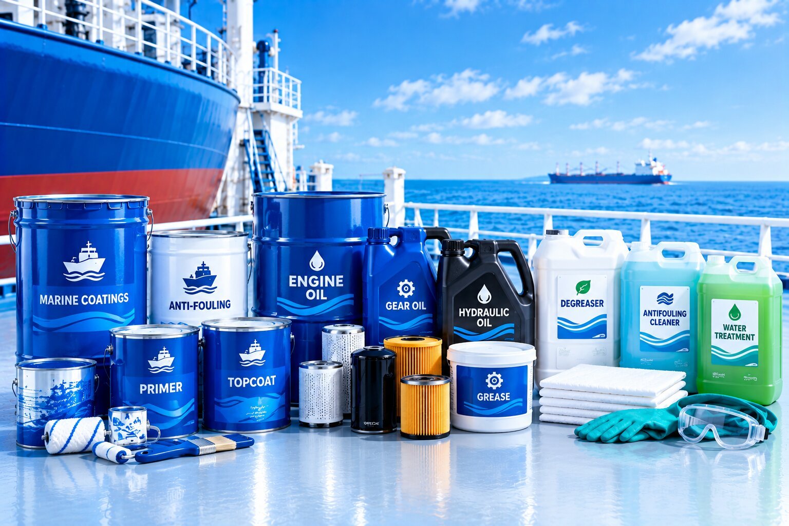 Marine paints, lubricants and chemicals supplied by OceanGate Marine International